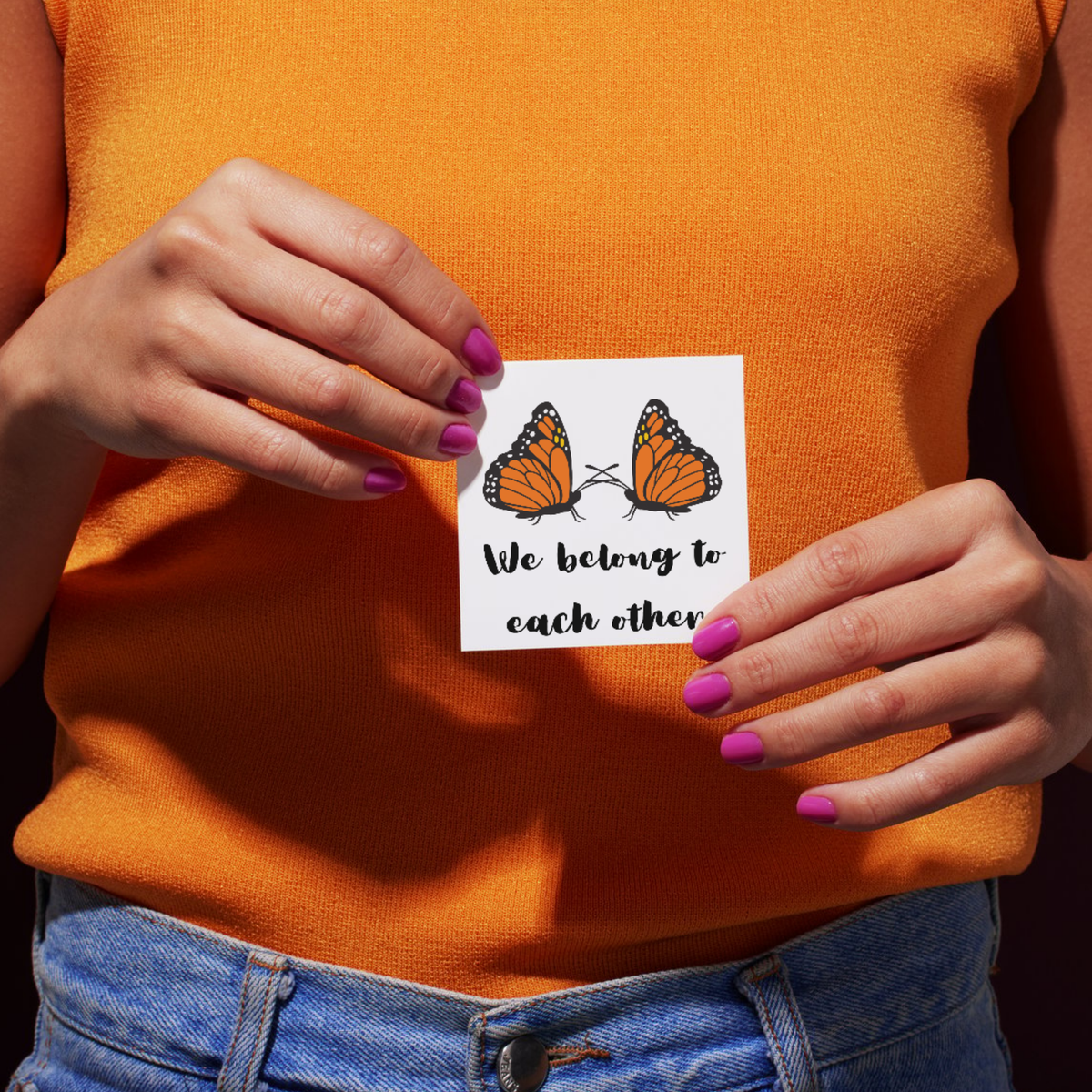 "We belong to each other" butterfly sticker